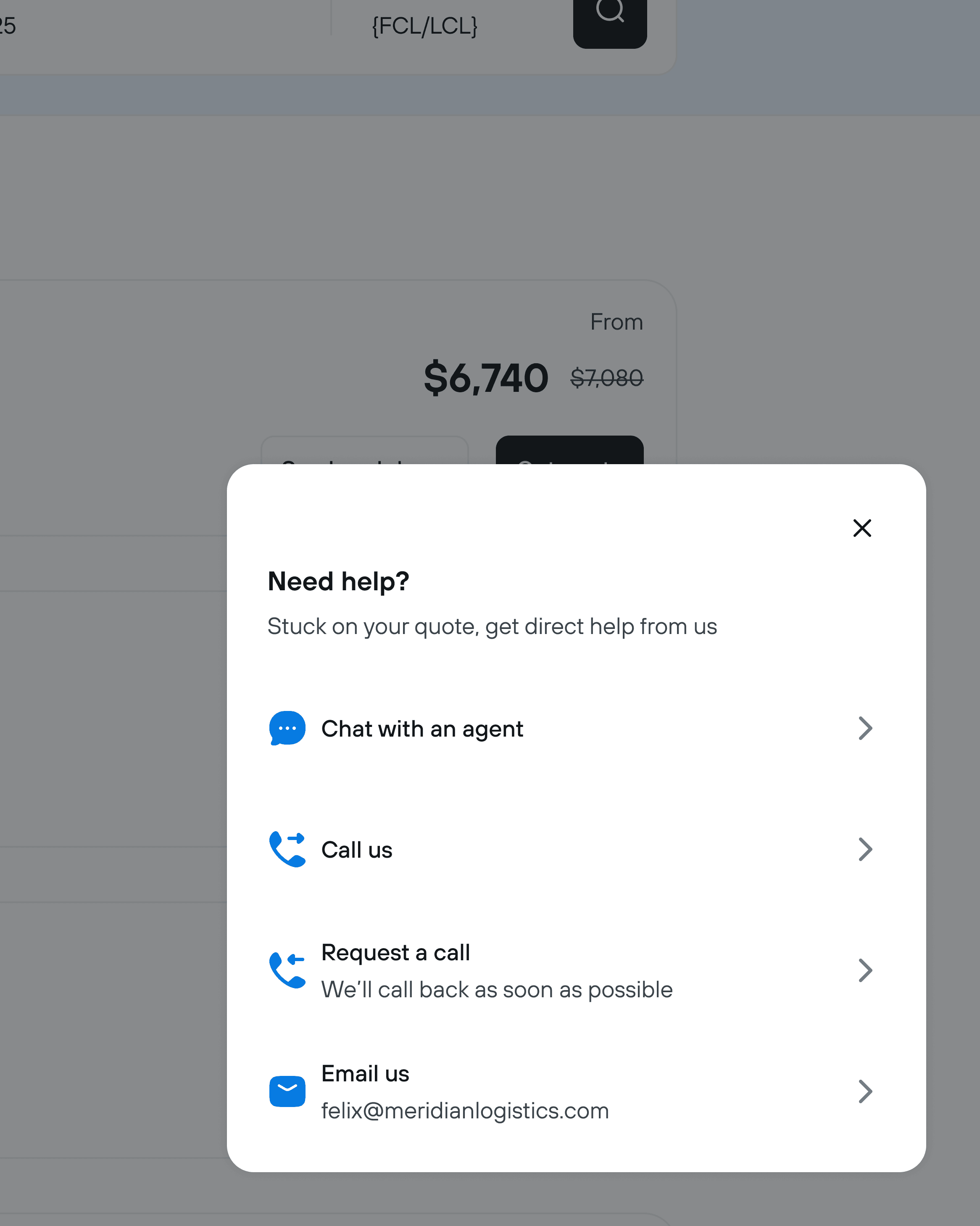 Customer support portal